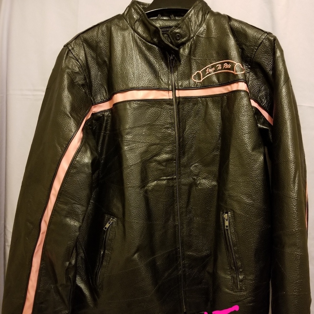 WOMAN LEATHER BIKER COAT